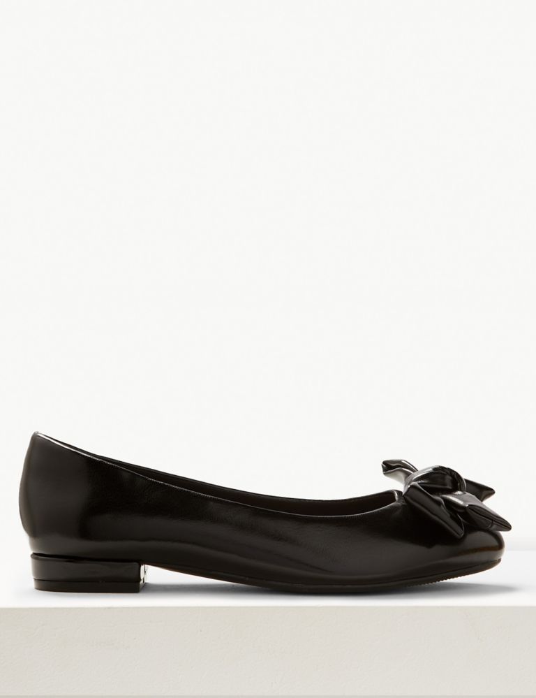 Extra Wide Fit Bow Ballet Pumps 2 of 5