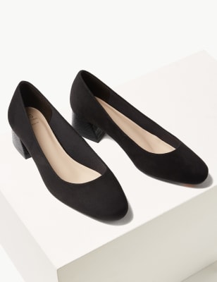 Flat black shoes marks best sale and spencer