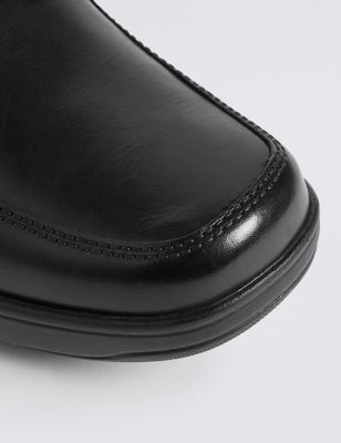wide fit black leather shoes