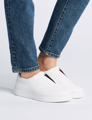 wide fit slip on trainers