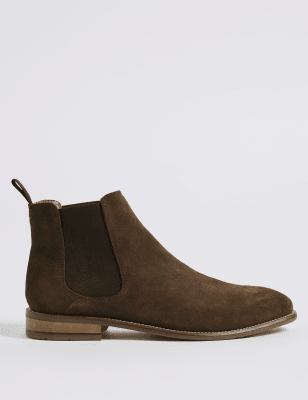 wide fit suede chelsea boots
