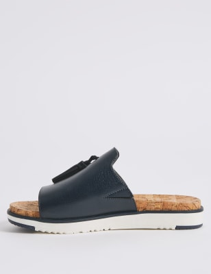 Wide fit leather online sliders