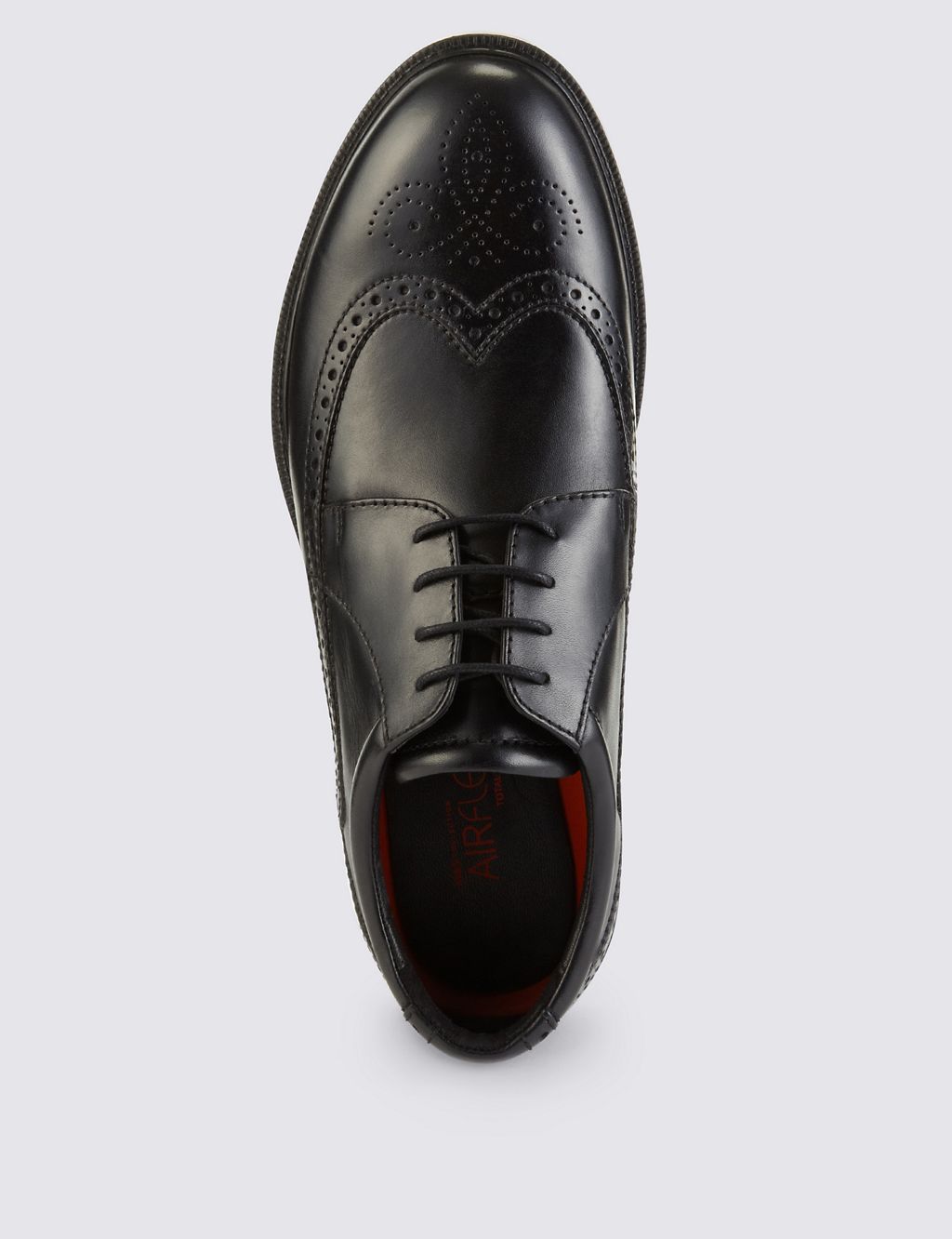 Extra Wide Leather Brogues with Airflex™ 1 of 4