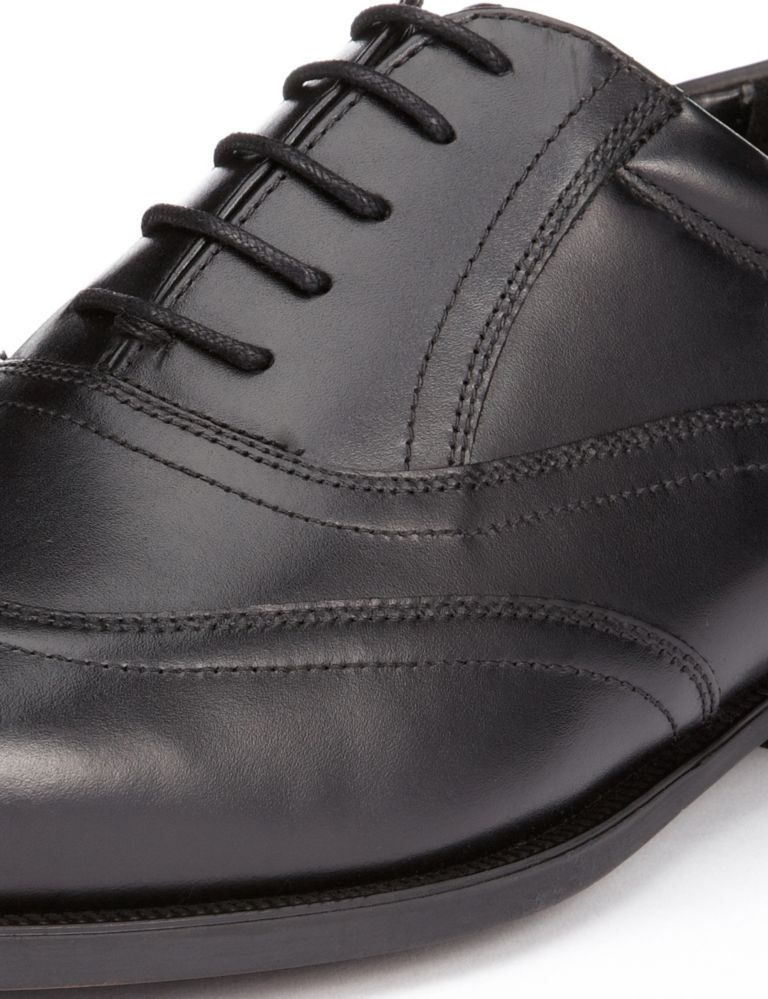 Extra Wide Leather Lace Up Brogue Shoes 5 of 5