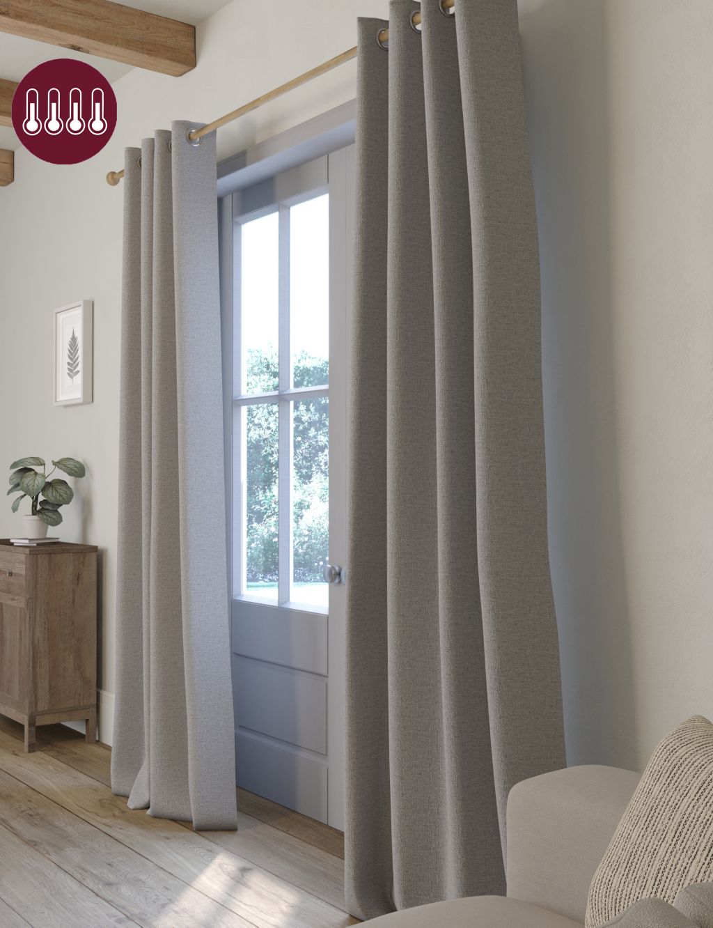 Eyelet Ultra Temperature Smart Blackout Curtains 3 of 3