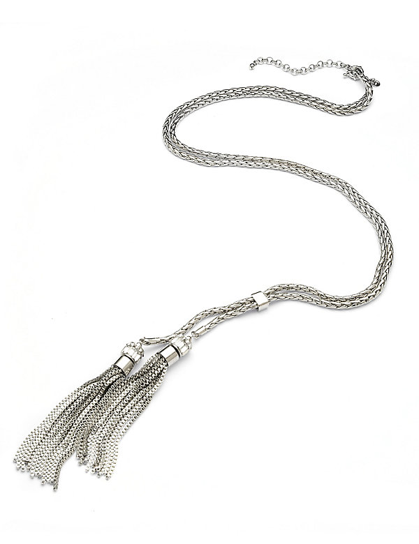Baguette Tassel Necklace - QA