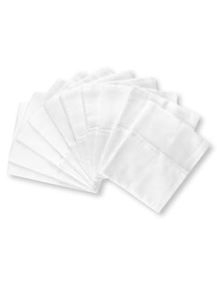 10 Pack Pure Cotton Plain Muslin Cloths 