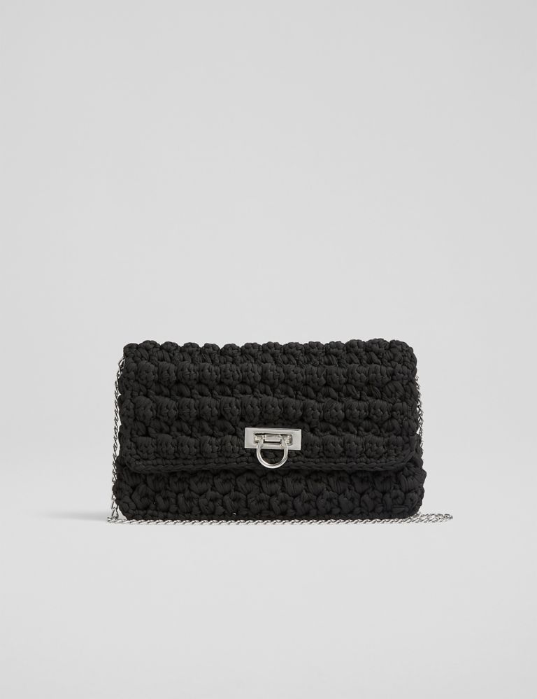 Fabric Woven Chain Strap Clutch Bag 1 of 3
