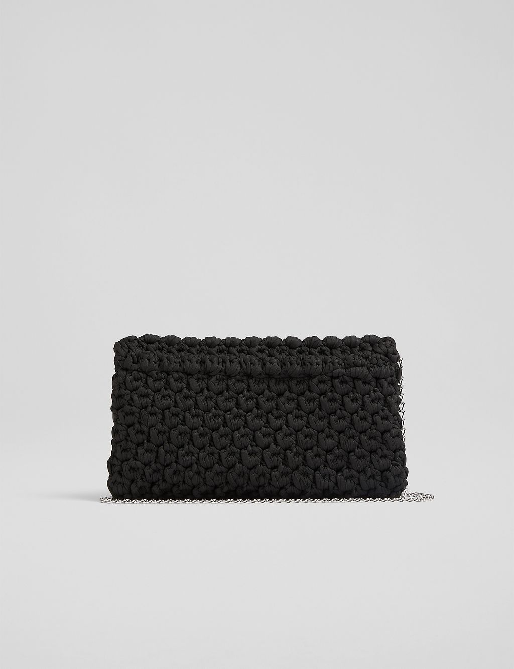 Fabric Woven Chain Strap Clutch Bag 2 of 3