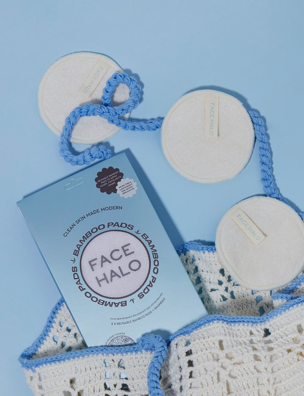 Face Halo Reusable Bamboo Pads 8 Pack 2 of 5