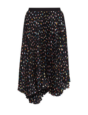 Facet Print Pleated Skirt Image 2 of 4