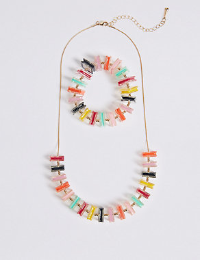 Fair & Square Necklace & Bracelet Set Image 2 of 3
