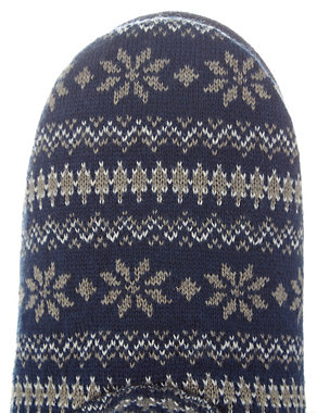 Fair Isle Boot Slippers with StayNEW™ Image 2 of 4