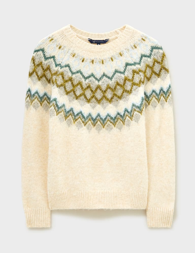 Fair Isle Crew Neck Jumper with Wool Crew Clothing M&S
