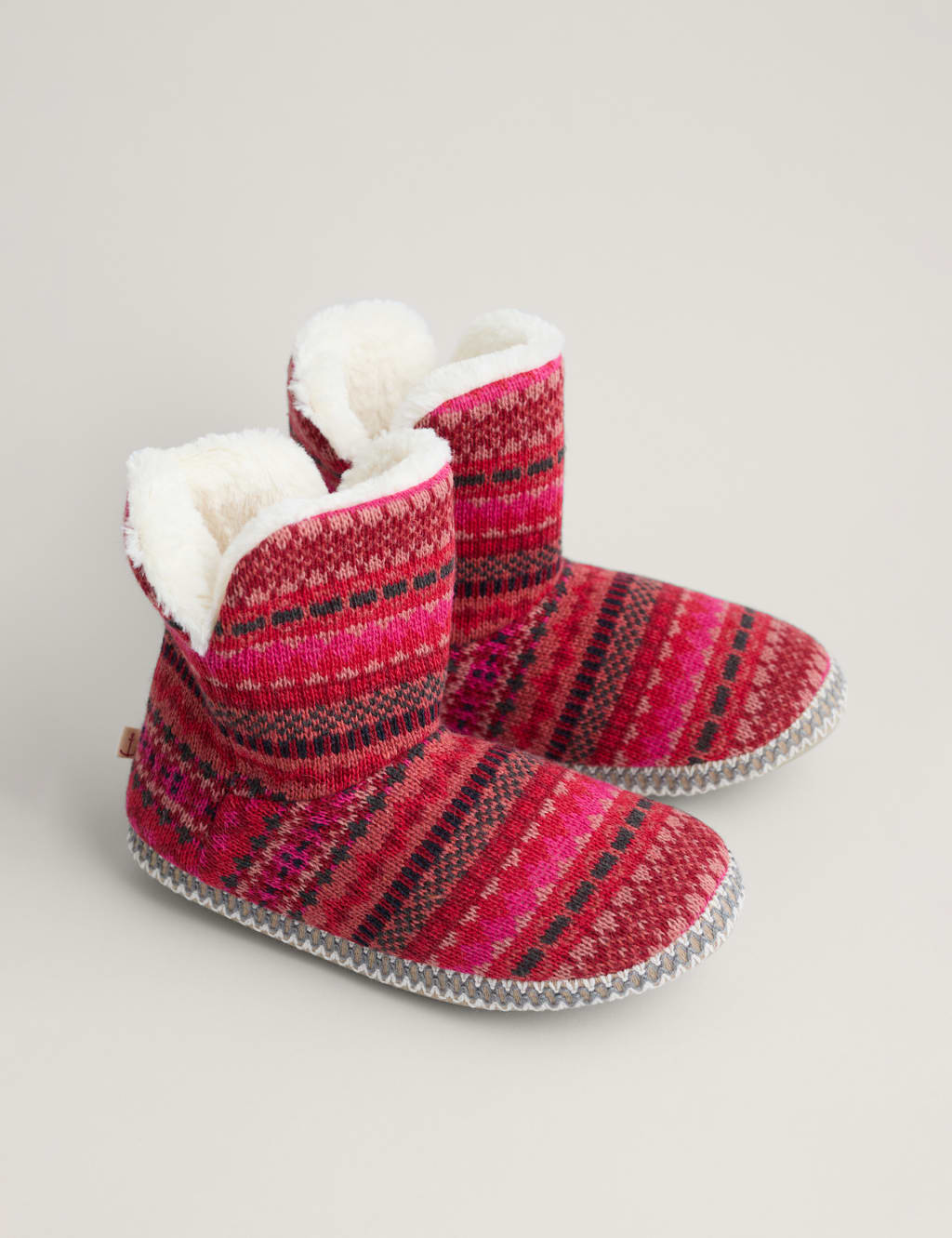 Fair Isle Faux Fur Lined Slipper Boots | Seasalt Cornwall | M&S