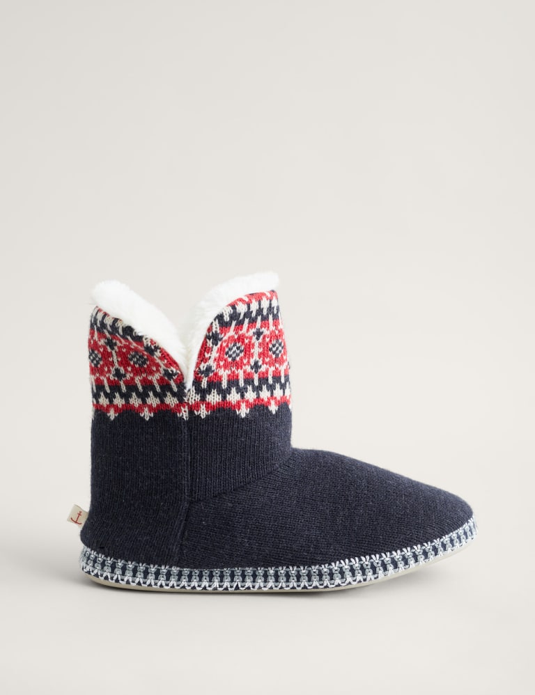 Fairisle slipper online boots womens
