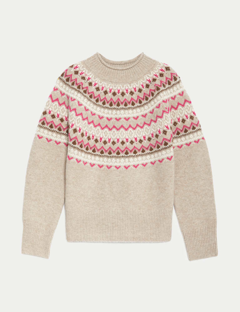 Fair Isle Funnel Neck Jumper Per Una M&S