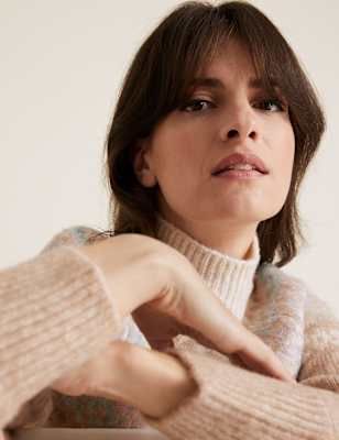 Fair Isle Funnel Neck Relaxed Jumper Image 5 of 5