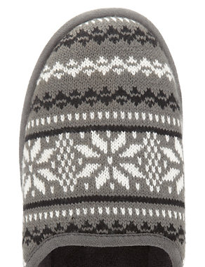 Fair Isle Mule Slippers with Thinsulate™ Image 2 of 4