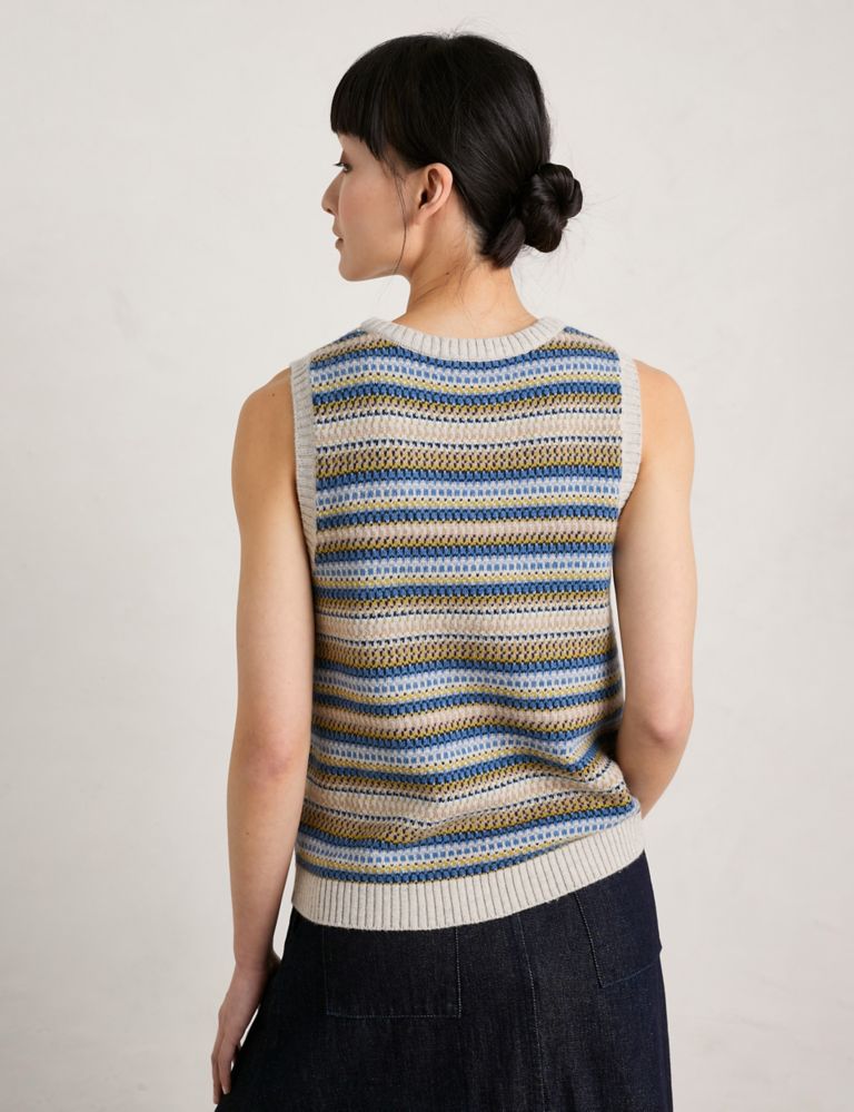 Fair Isle Round Neck Knitted Top with Wool | Seasalt Cornwall | M&S