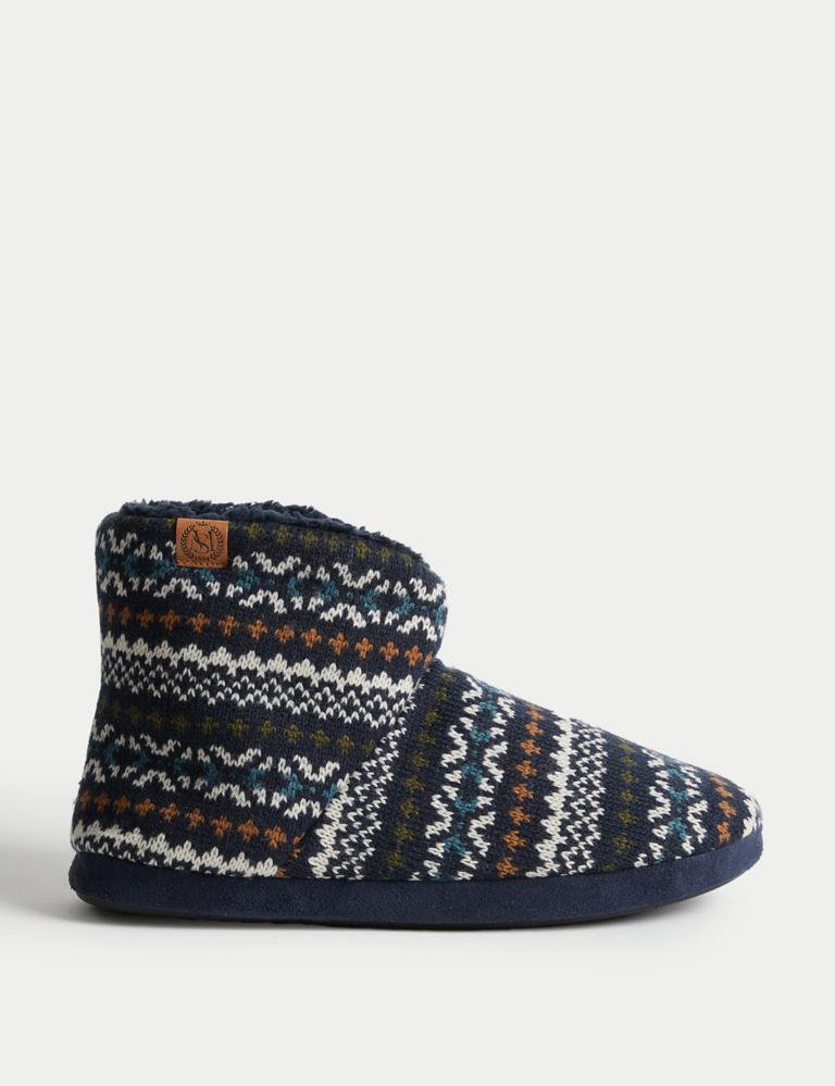 Fair Isle Slipper Boots with Freshfeet™ | M&S Collection | M&S