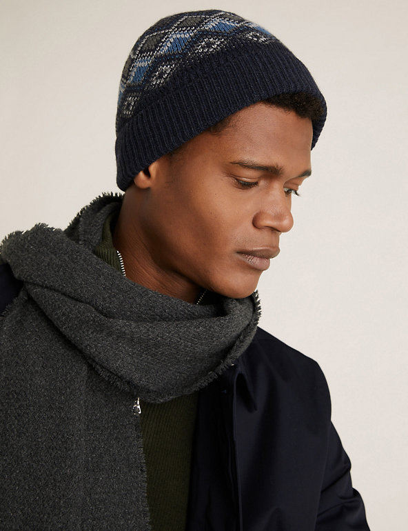 Fairisle Beanie Hat with Thermowarmth™ | M&S Collection | M&S