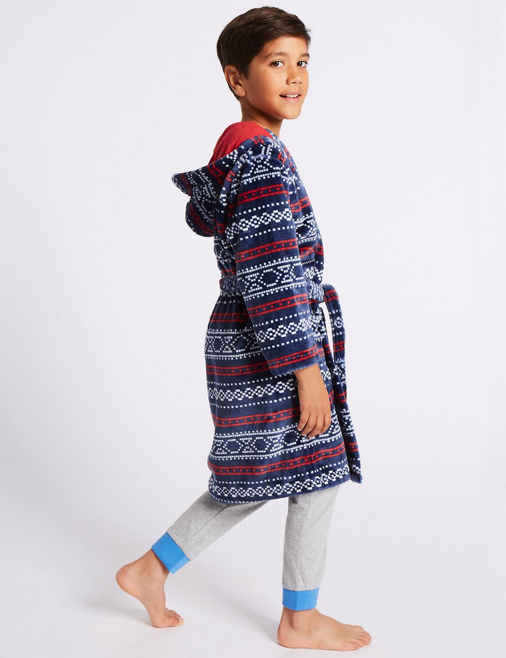 Fairisle Dressing Gown with Belt (1-8 Years) 2 of 6