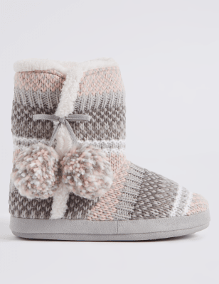 fairisle slipper boots