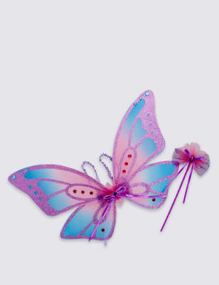 Fairy Wings Blue Think Pink M S