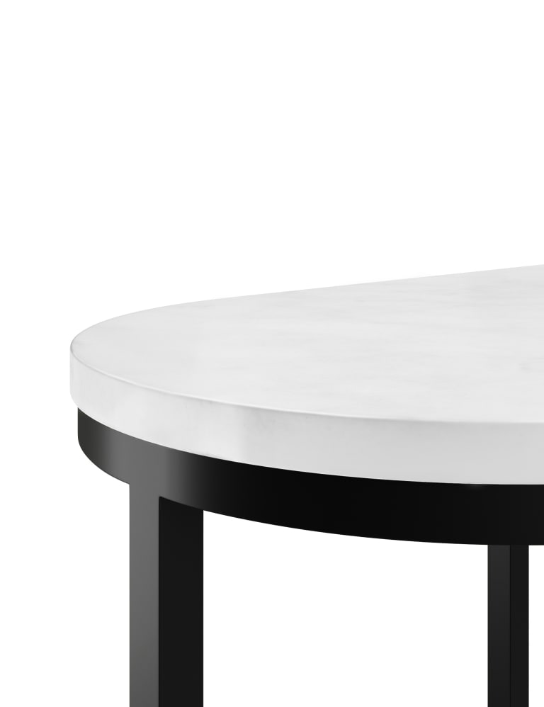 Black oval side table sale