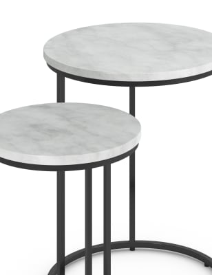 Marble and chrome discount nest of tables