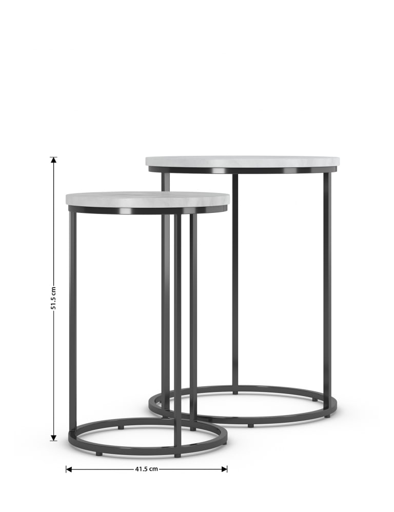 Black and white nest deals of tables