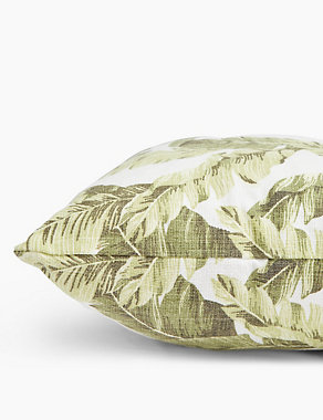 Farra Pure Cotton Leaf Cushion Image 2 of 4