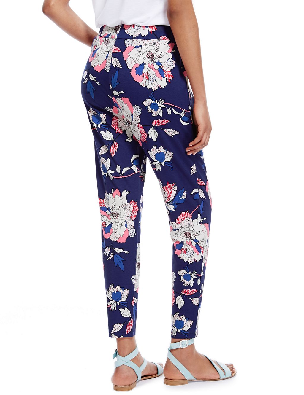 Fashion Targets Breast Cancer Floral Tapered Leg Trousers 2 of 3