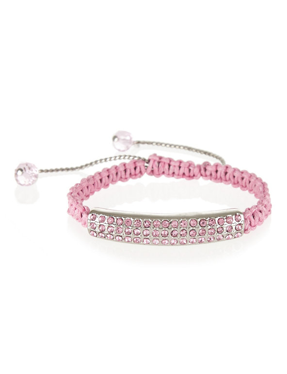 Fashion Targets Breast Cancer Studded Adjustable Bracelet Image 1 of 1