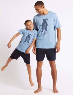 Father and Child Matching Pyjamas M S Collection M S