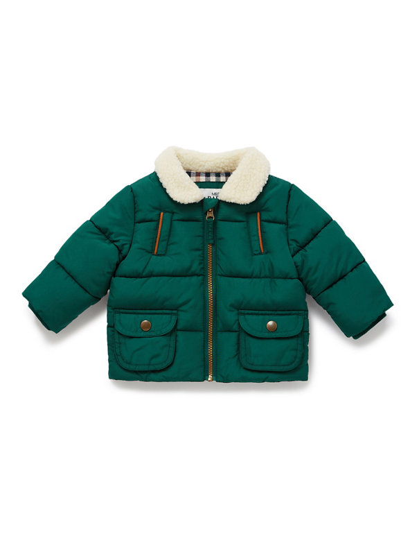 Faux Collar Padded Jacket Image 1 of 2