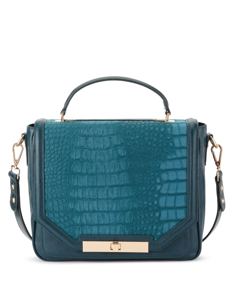 Faux Crocodile Skin Satchel Bag M S Collection M S