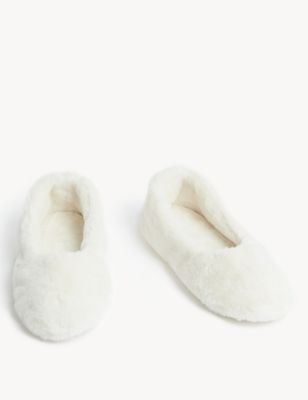 Faux Fur Ballerina Slippers with Freshfeet™ Image 2 of 3