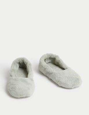 Faux Fur Ballerina Slippers with Freshfeet™ Image 2 of 3