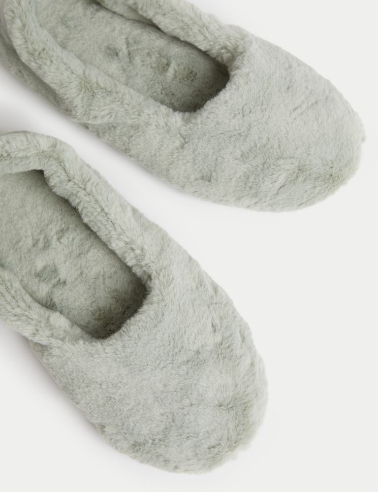 Faux Fur Ballerina Slippers with Freshfeet™ 3 of 3
