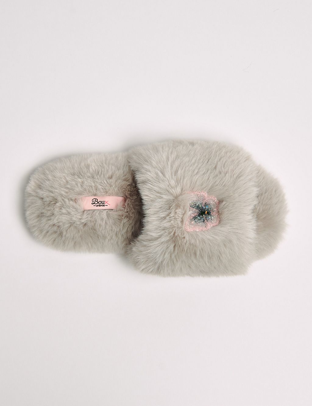 Faux Fur Butterfly Slider Slippers 5 of 6