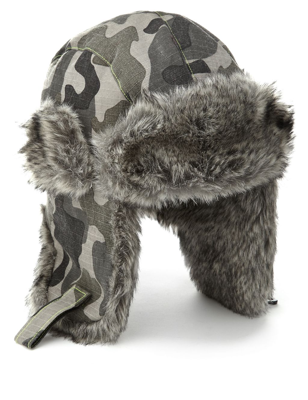 Faux Fur Camouflage Trapper Hat 1 of 2