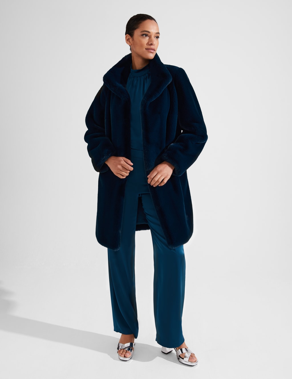 Faux Fur Coat HOBBS M S