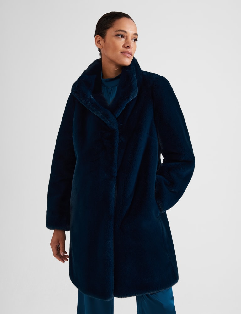 M&s fake fur coats discount