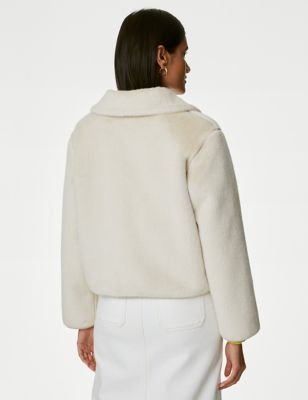 Faux Fur Collared Short Jacket, M&S Collection