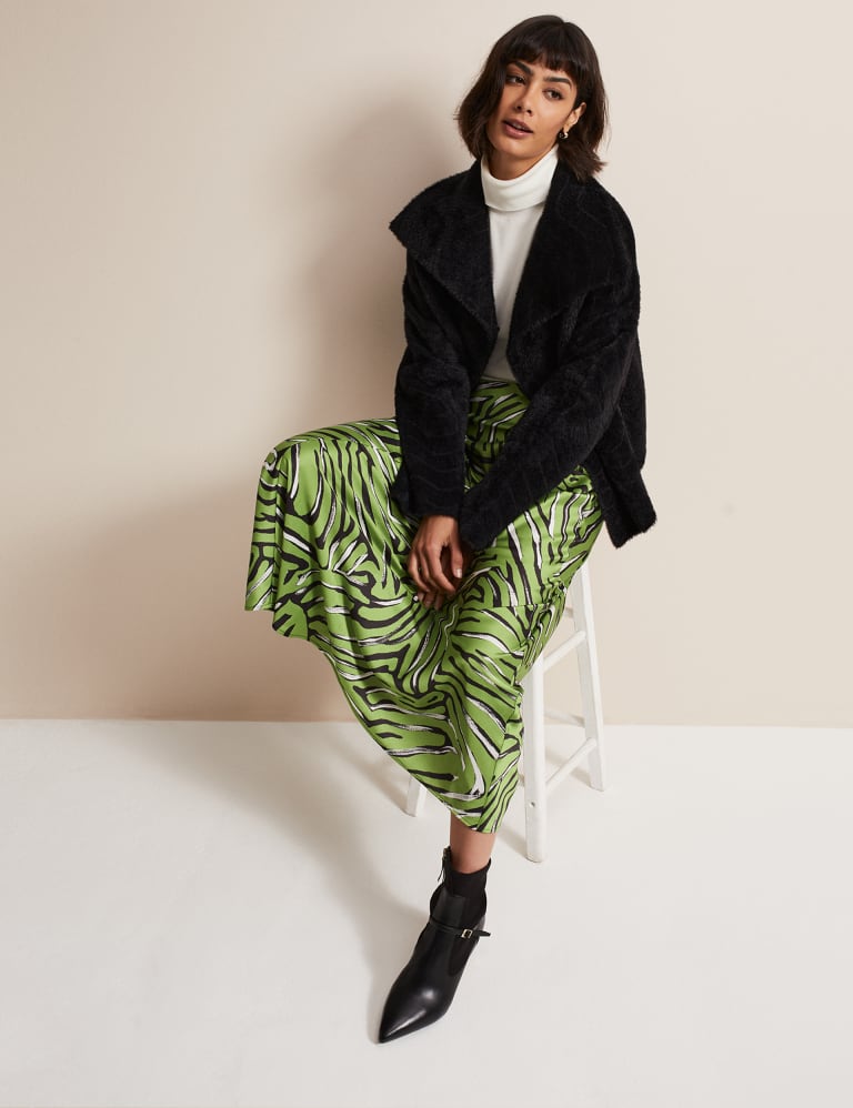 Faux Fur Collared Short Jacket Phase Eight M S