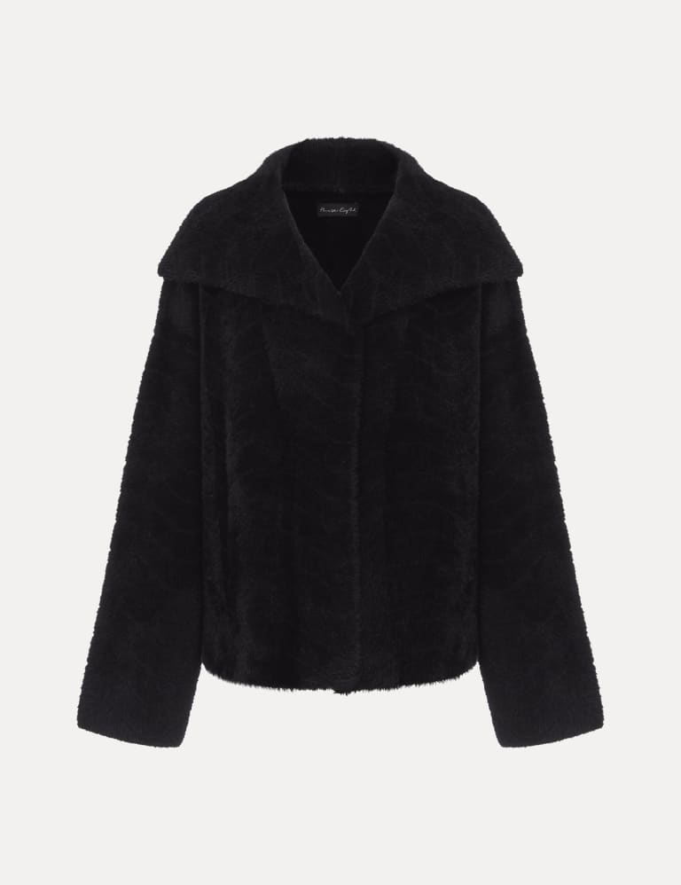 Faux Fur Textured Short Coat