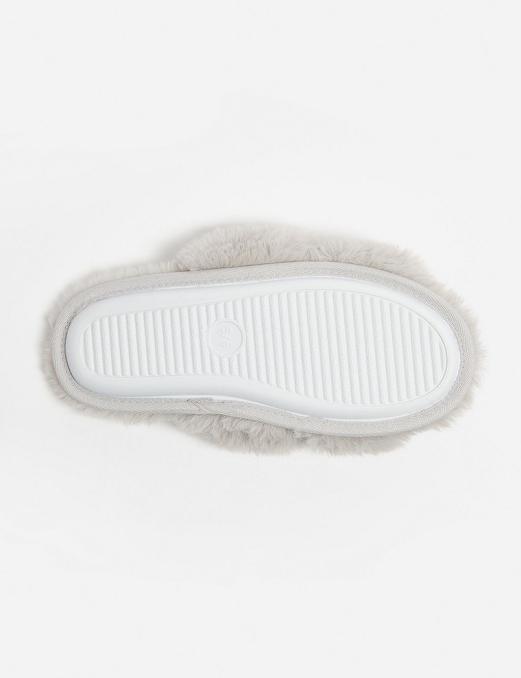 Faux Fur Crossover Slider Slippers 5 of 5