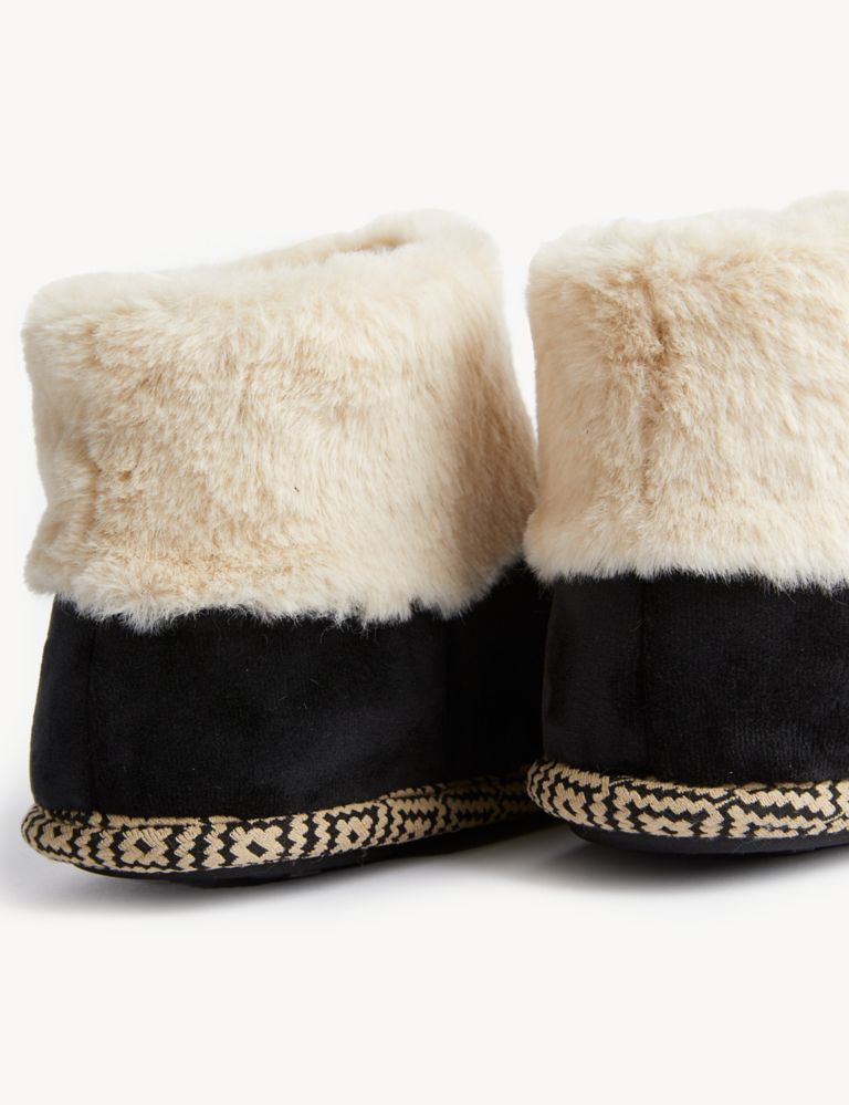 Faux Fur Cuff Slipper Boots | M&S Collection | M&S